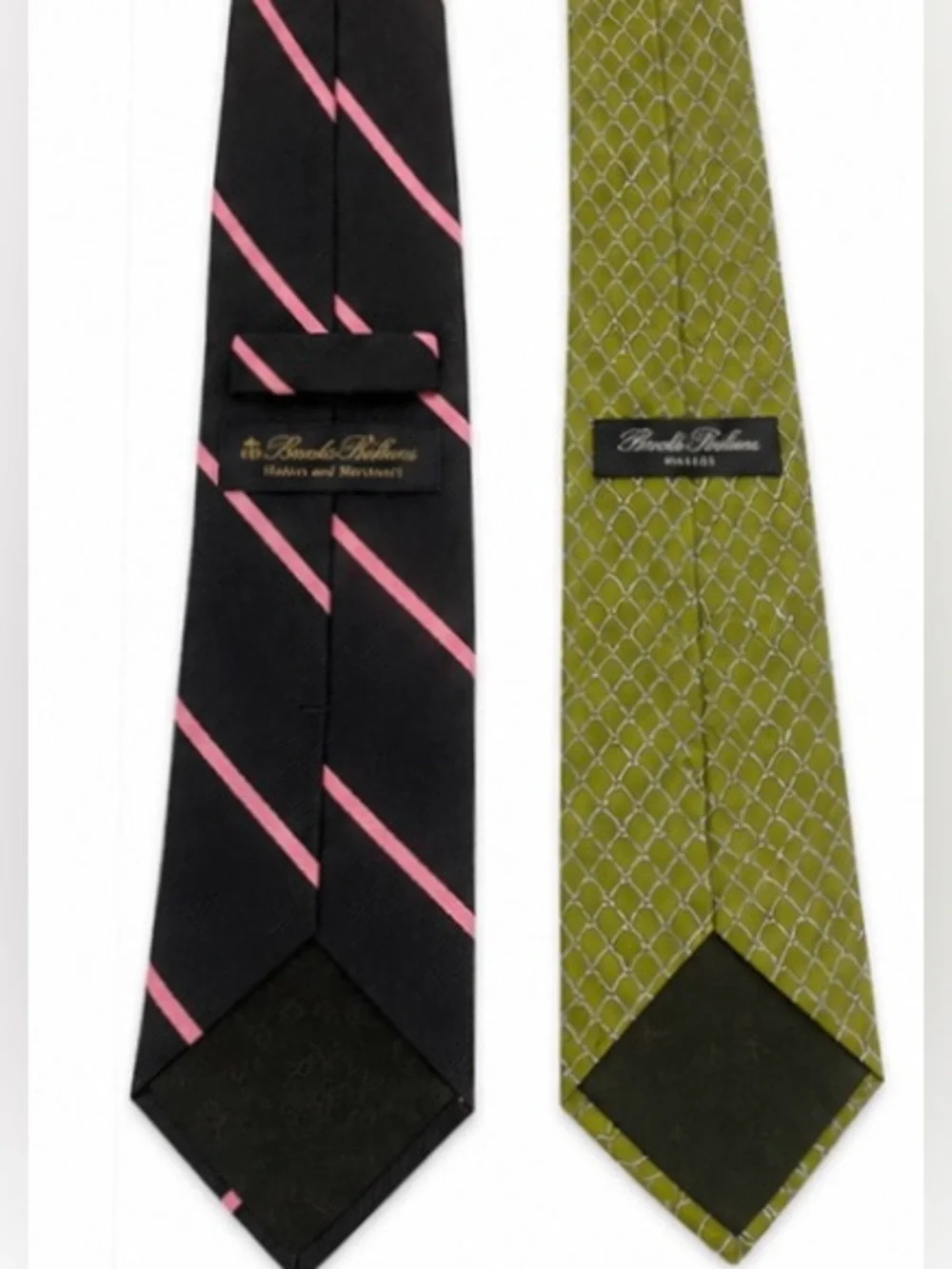 Brooks Brothers Silk Tie Set Of Two Navy and Green Father’s Day Gift
